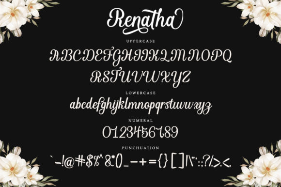 Renatha Font PNG with transparent background - Preview 6