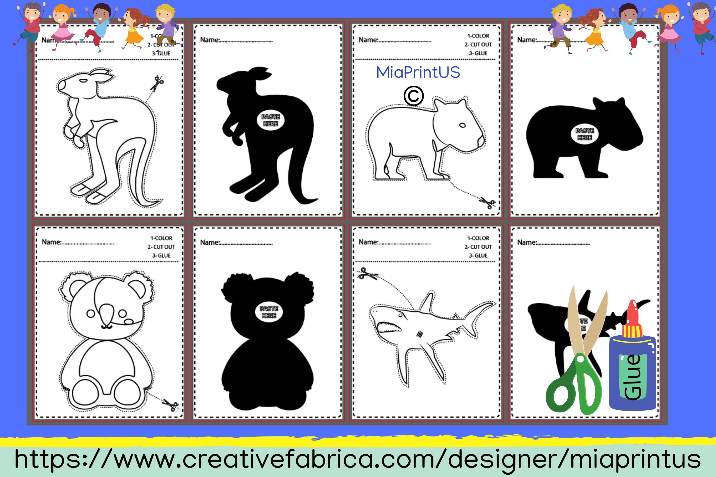 Animals Scissor Skills cover
