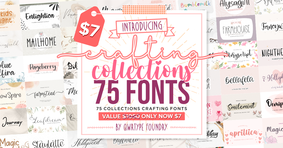 Crafting Collections Font Bundle Bundle · Creative Fabrica