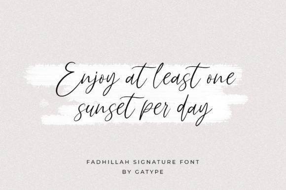 Fadhillah Signature Font - Preview 1