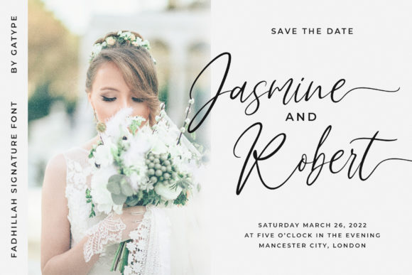 Fadhillah Signature Font - Preview 2