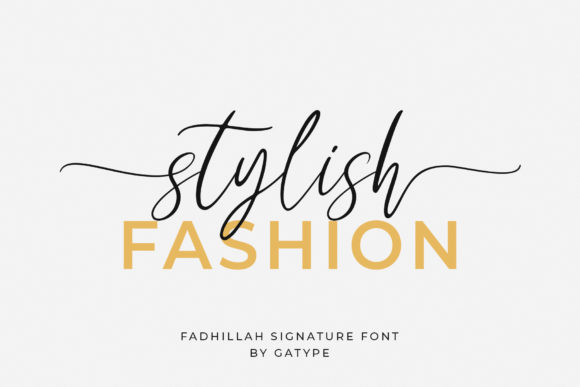 Fadhillah Signature Font - Preview 4