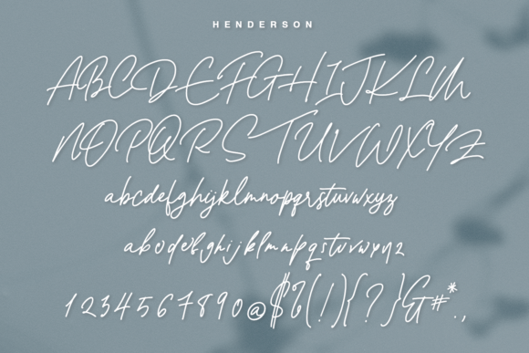 Henderson Script Font PNG with transparent background - Preview 5