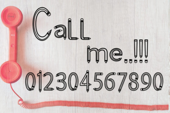 Pencil Boho Font PNG with transparent background - Preview 2