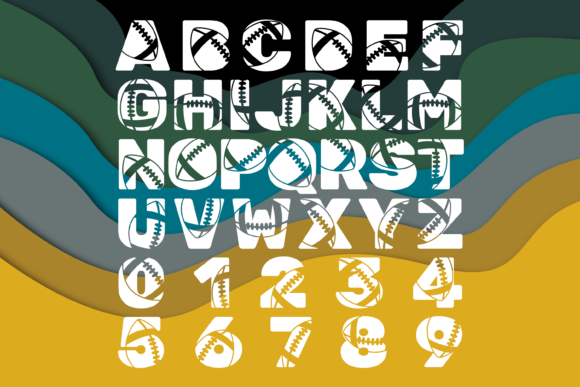 Quarterback Font PNG with transparent background - Preview 1