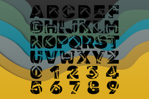 Quarterback Font PNG with transparent background - Preview 2