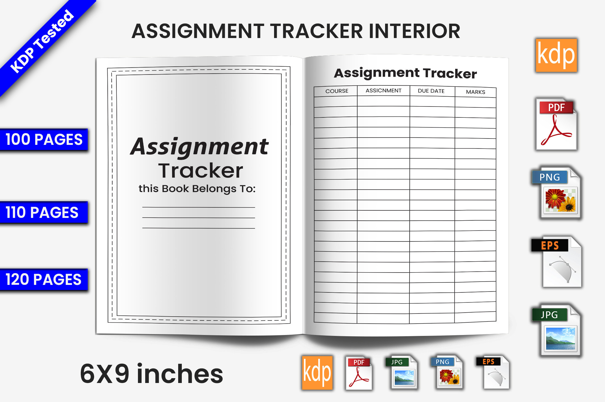 Assignment Tracker Log Book | KDP Inter Graphic by KDP Art · Creative ...
