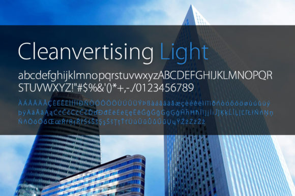 Cleanvertising Font PNG with transparent background - Preview 1