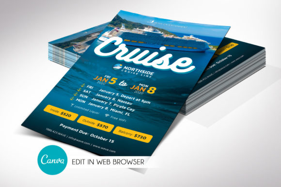 Cruise Flyer Canva Template | 4x6