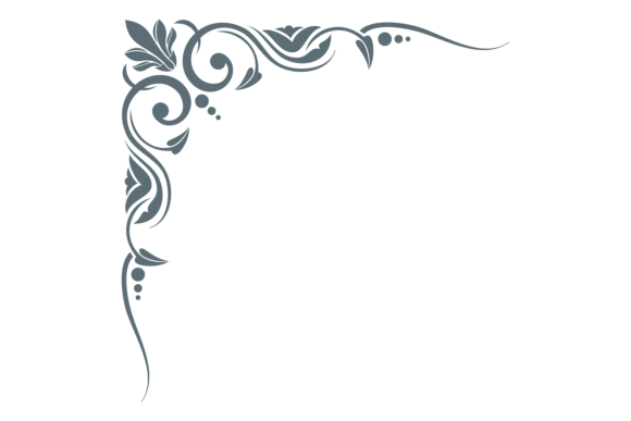 Decorative Corner with Swirls and Vines. Gráfico Ilustraciones Imprimibles Por microvectorone