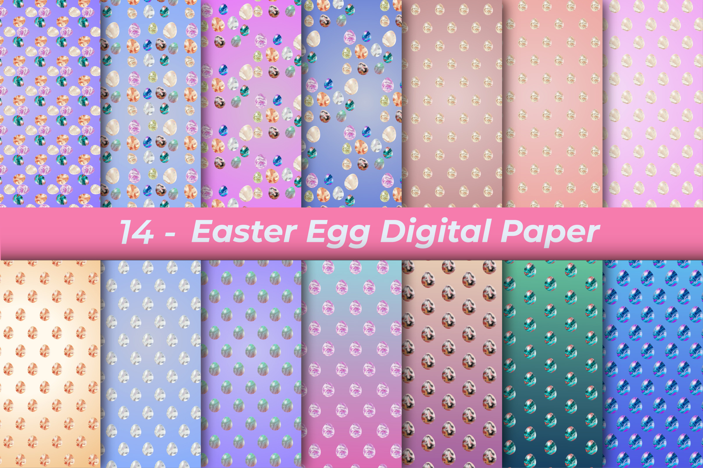 Easter Egg Digital Paper Graphic by Shahed_arts · Creative Fabrica