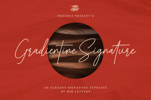 Gradientine Signature Font - Preview 1