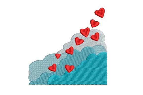 Heart and Clouds Border