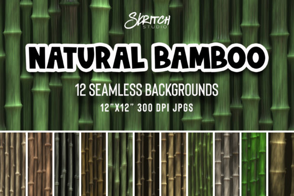 Natural Bamboo Seamless Digital Papers