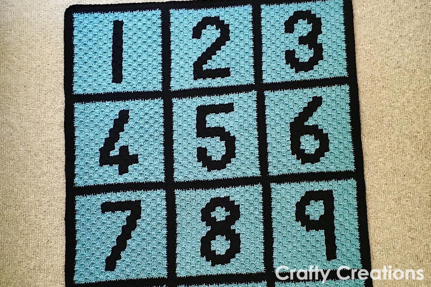 Number Pad Blanket Crochet Pattern