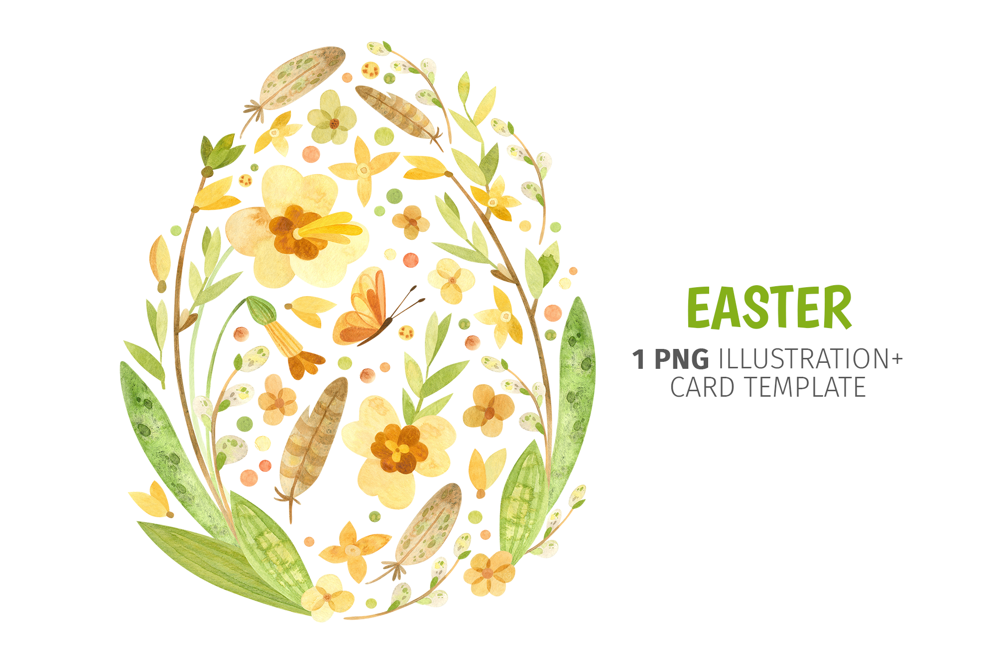 Spring Easter Shapes Easter Egg Shape with Spring Flowers Graphic by ValinMalin · Creative ...