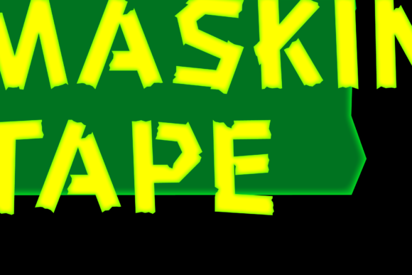 HU Masking Tape Font PNG with transparent background - Preview 2