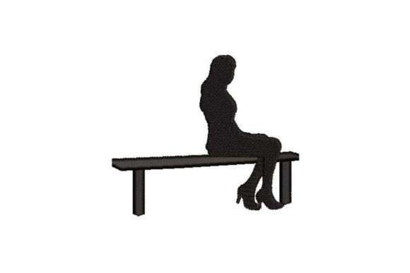 Woman Sitting on Bench