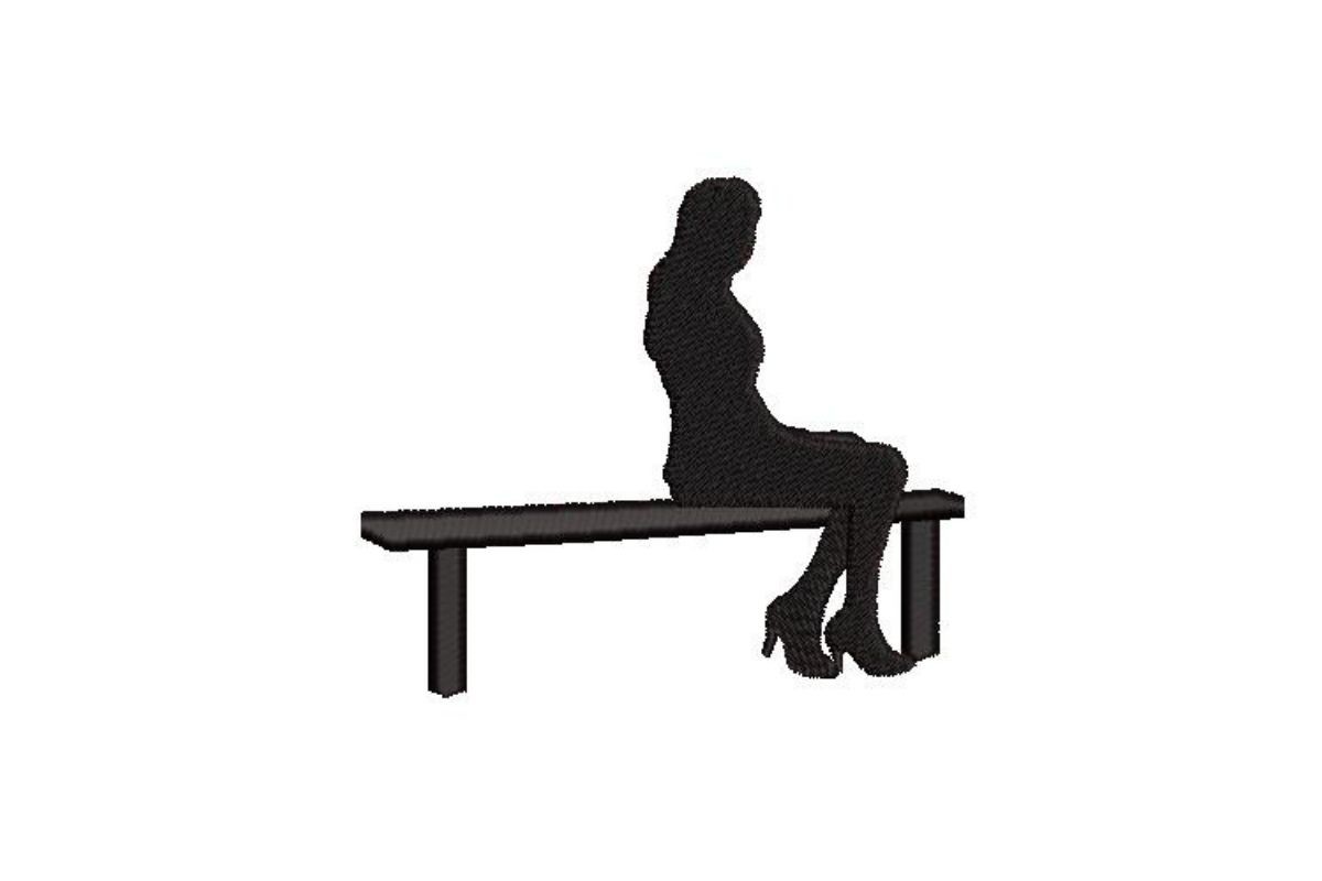 Woman Sitting on Bench