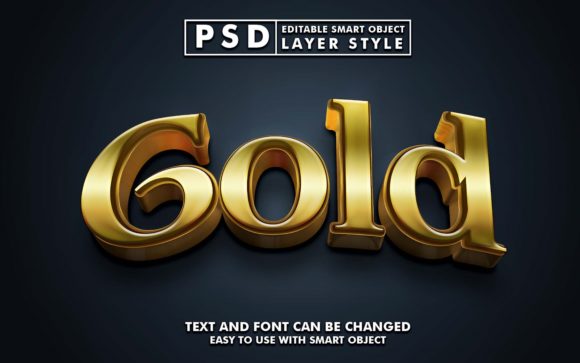 Gold Psd Text Effect