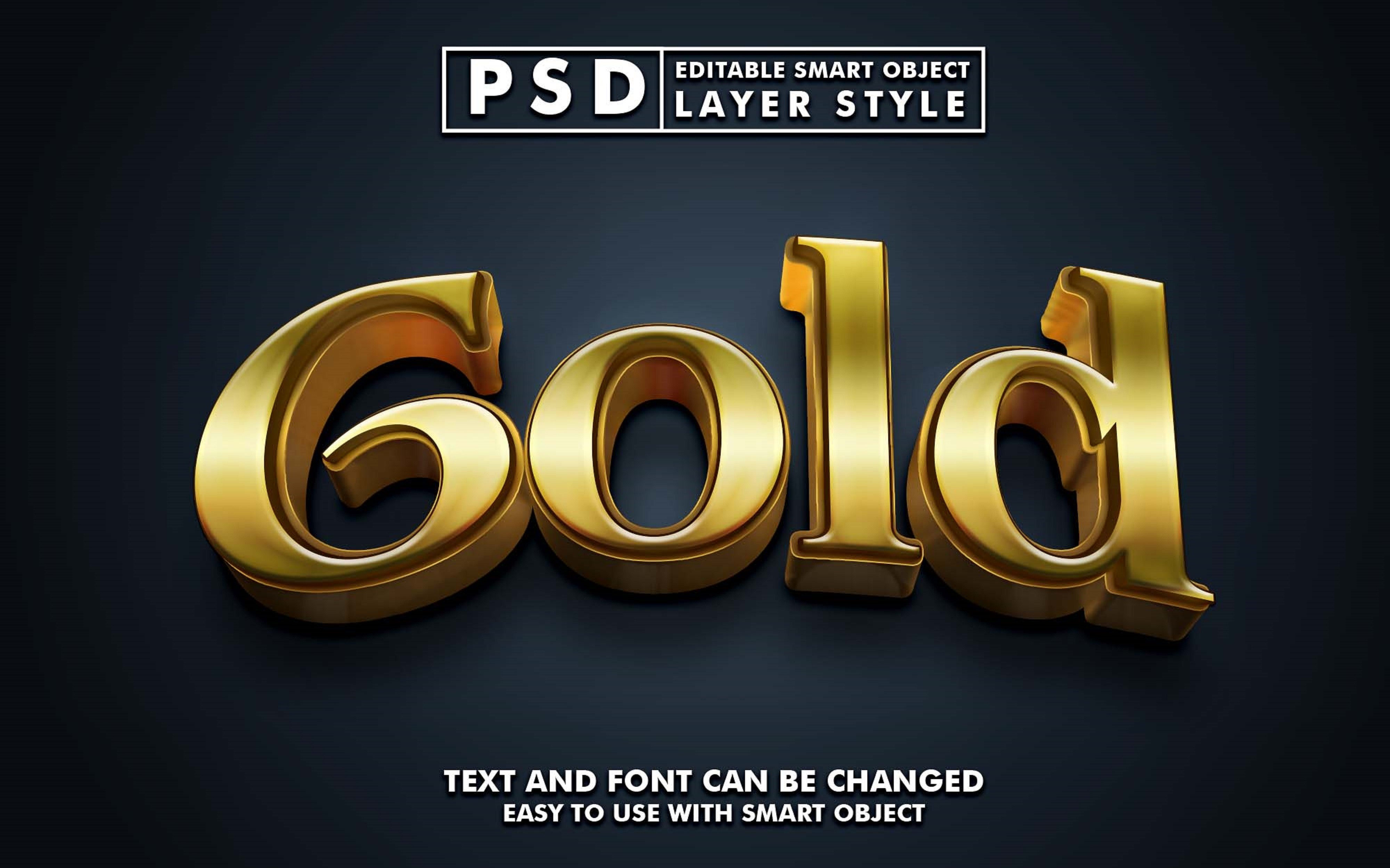 Gold Psd Text Effect