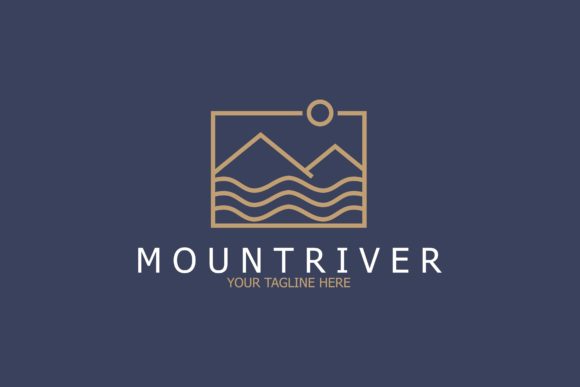 Mountaint River Vector Logo Template