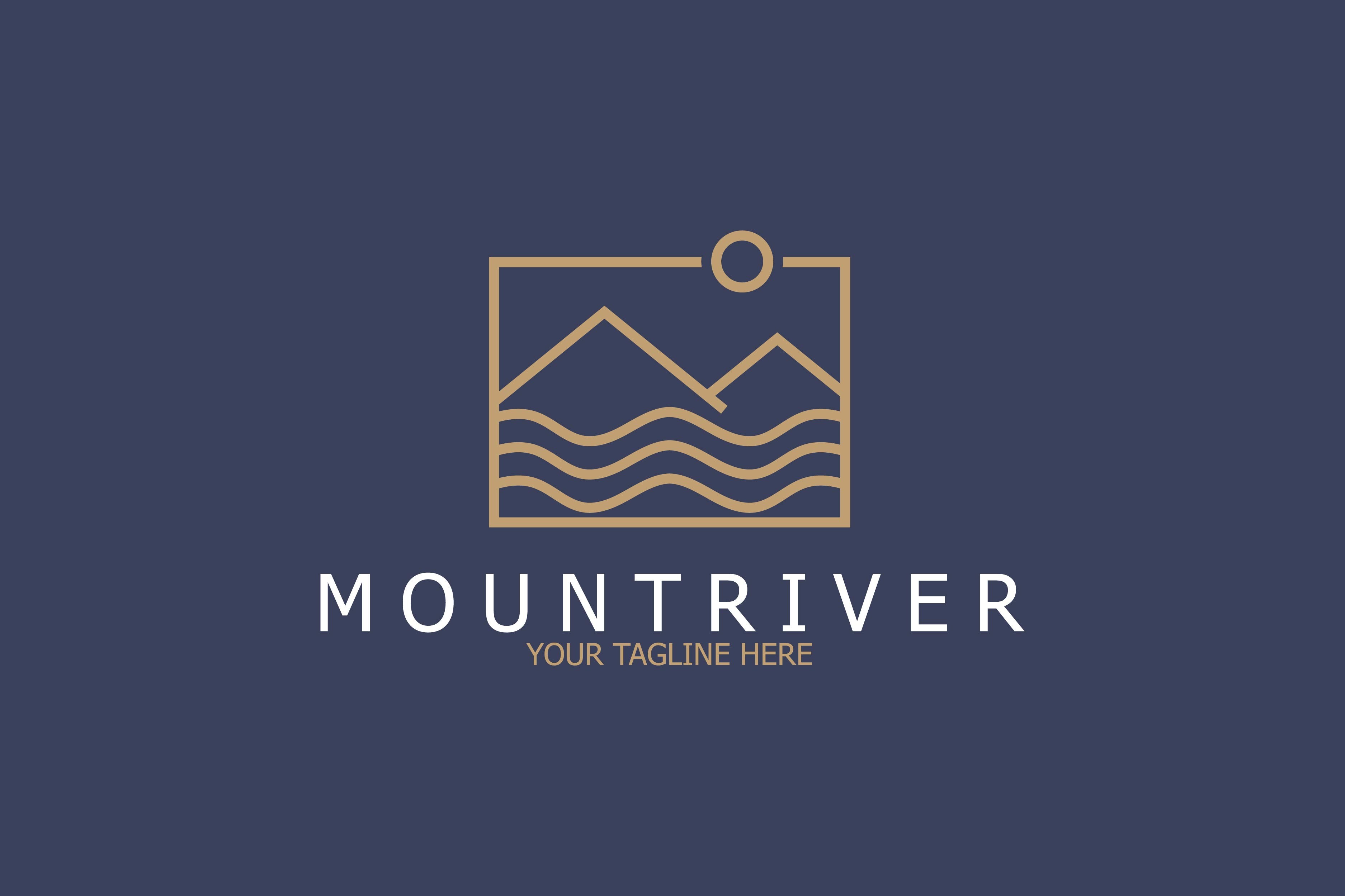 Mountaint River Vector Logo Template