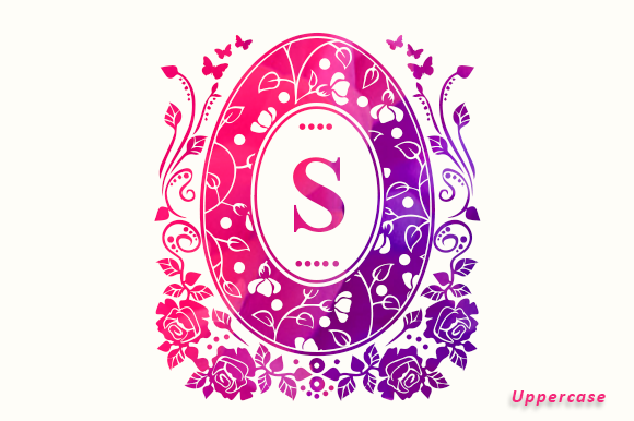 Easter Egg Flowers Font PNG with transparent background - Preview 2