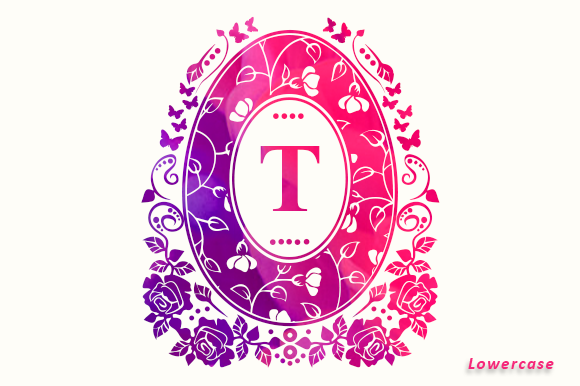 Easter Egg Flowers Font PNG with transparent background - Preview 3