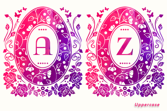 Easter Egg Flowers Font PNG with transparent background - Preview 6