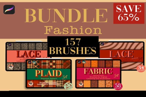 Fashion Procreate Bundle | 157 Seamless