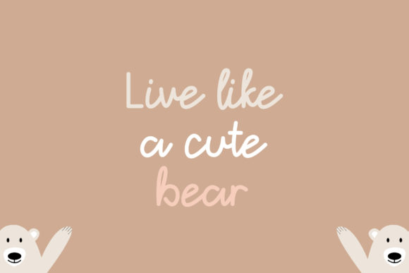 Hello Bear Font PNG with transparent background - Preview 1
