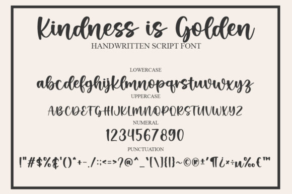 Kindness is Golden Font - Preview 4