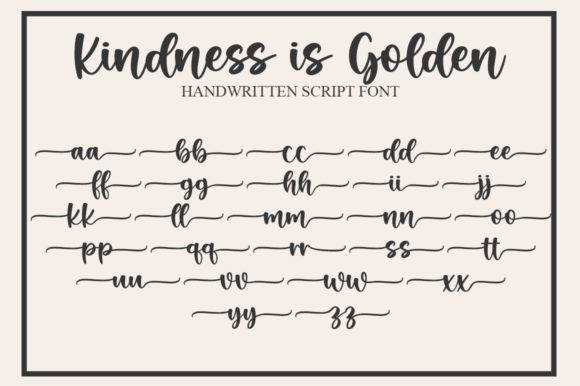 Kindness is Golden Font - Preview 5