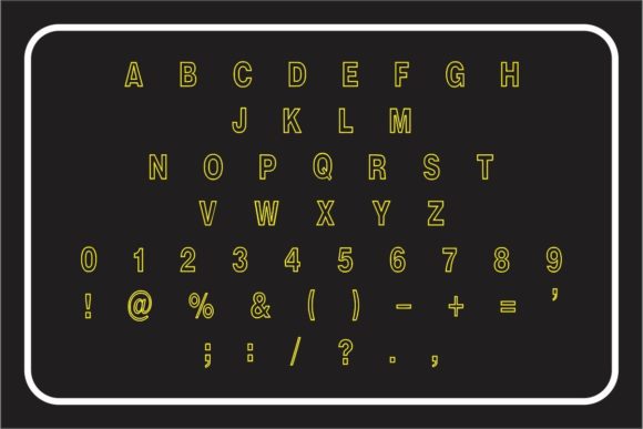 Lineform Font PNG with transparent background - Preview 4