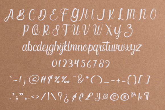 Milk Orange Font PNG with transparent background - Preview 3