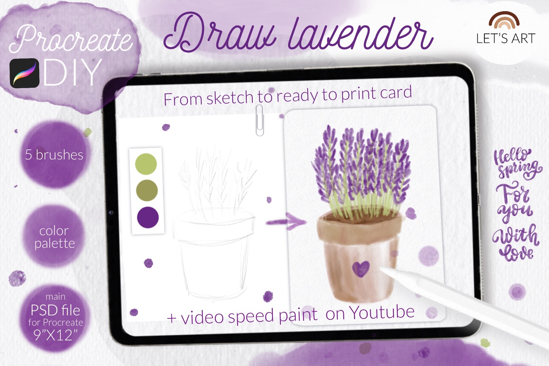 Procreate DIY. Watercolor Procreate Kit.