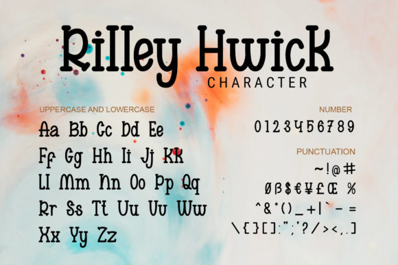Rilley Hwick Font PNG with transparent background - Preview 4