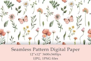 Watercolor Wildflowers Seamless Pattern Graphic by JuliaZnamClipart ...