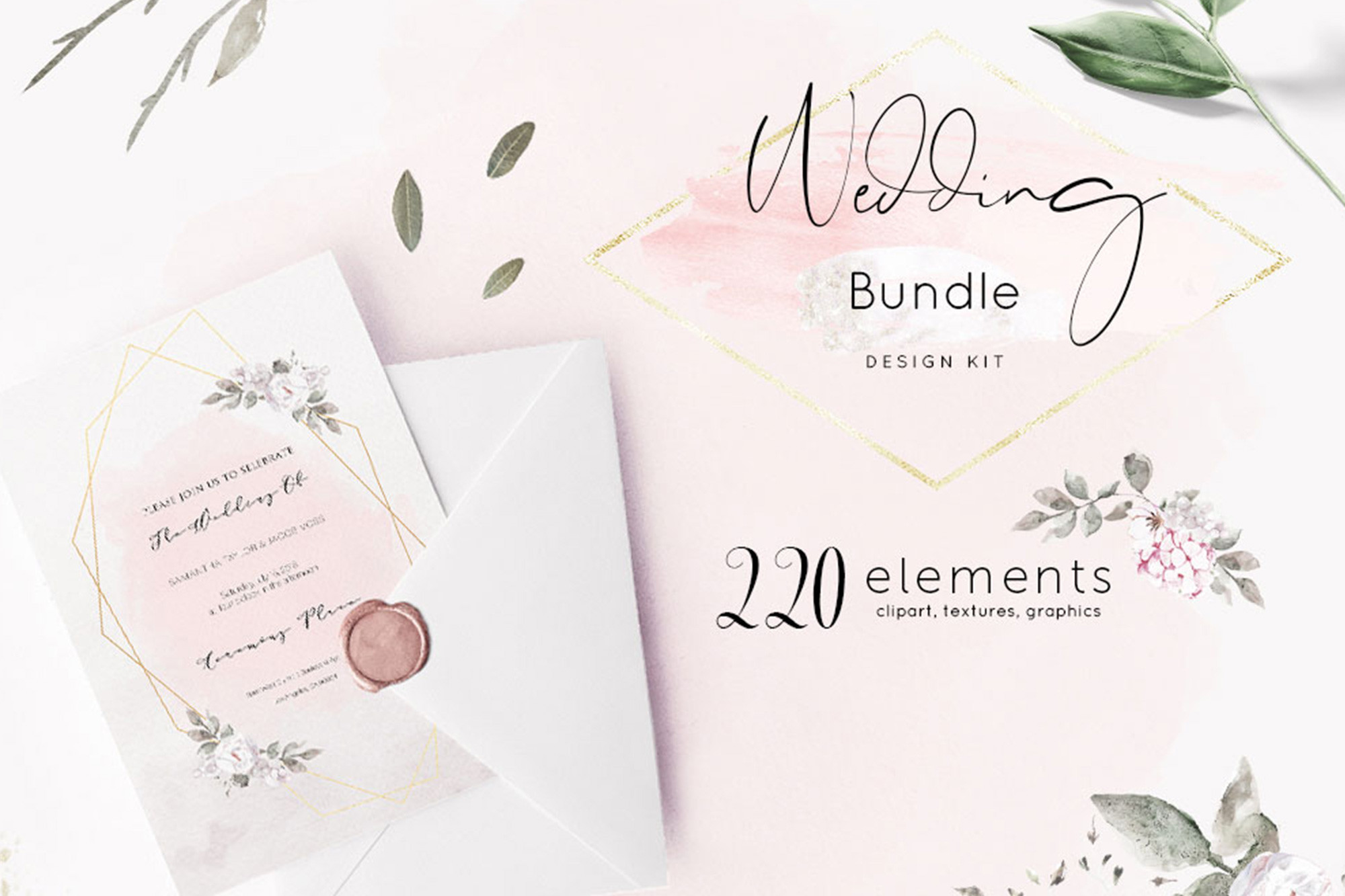 220 Wedding Clipart Bundle - photo 1