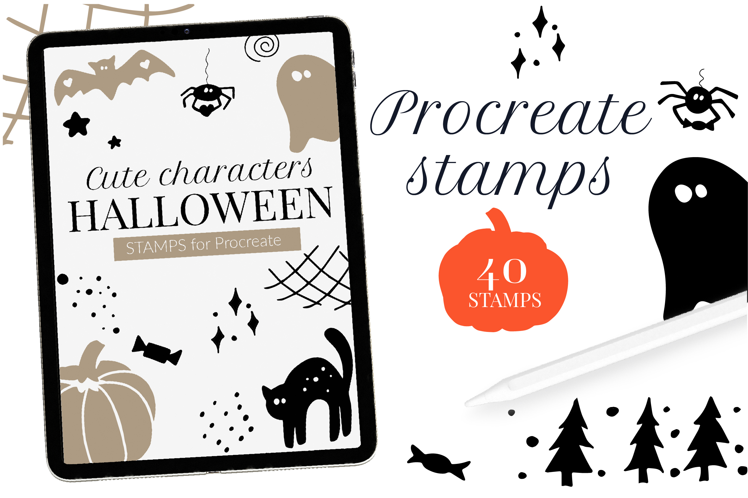 Halloween Stamps for Procreate Graphic by LetsArtShop · Creative Fabrica