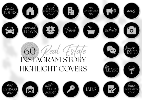 Black & Silver Realtor Story Highlight Collection