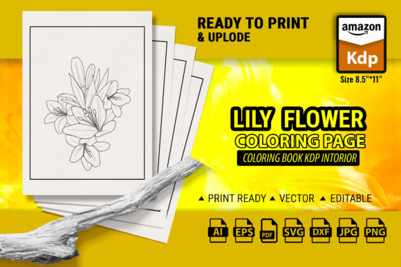 Ivy Flower Coloring Page for Adults Graphic by GraphicArt · Creative ...