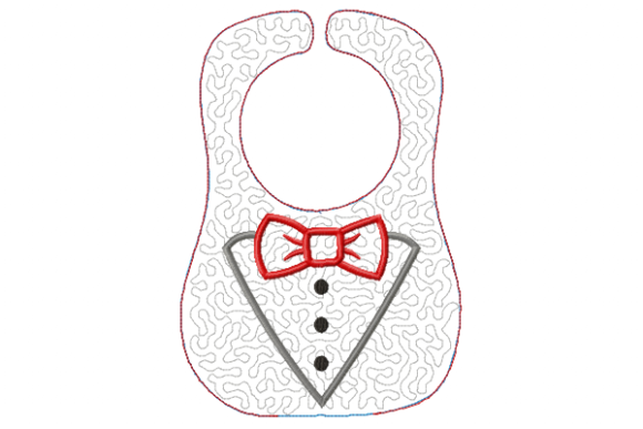 Baby Bib Tuxedo in the Hoop