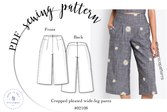 Crop Pleated Wide-leg Pants