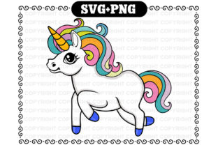 Cute Unicorn Svg and Png Graphic by Lifua · Creative Fabrica