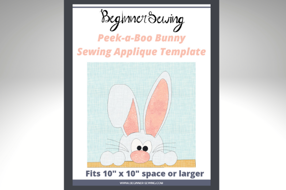 Peek-a-Boo Bunny Applique Template