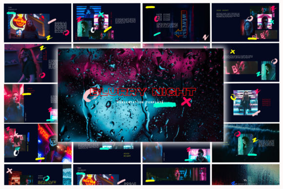 Blurry Night - Gradient Powerpoint