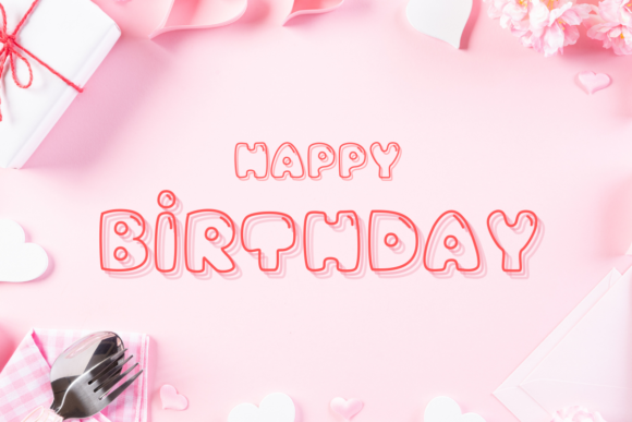 Bubble Rainbow Font - Preview 3