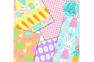 Bunny Love Digital Paper Graphic by apearlofagirldesigns · Creative Fabrica